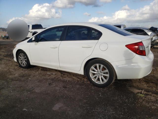 2HGFB2F90CH580731 - 2012 HONDA CIVIC EXL WHITE photo 2