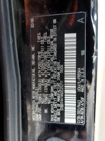 5TBDT44146S525211 - 2006 TOYOTA TUNDRA DOUBLE CAB SR5 BLACK photo 12