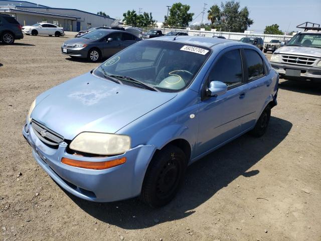 KL1TD52605B293711 - 2005 CHEVROLET AVEO BASE BLUE photo 2