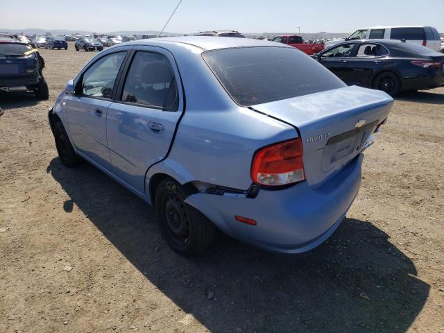 KL1TD52605B293711 - 2005 CHEVROLET AVEO BASE BLUE photo 3