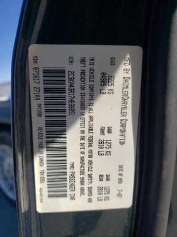 2C3KA43R17H868851 - 2007 CHRYSLER 300 CHARCOAL photo 12