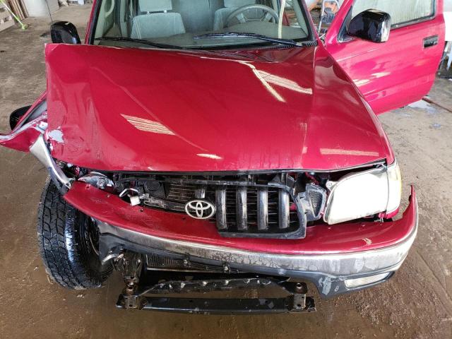 5TEGN92N14Z413399 - 2004 TOYOTA TACOMA DOUBLE CAB PRERUNNER RED photo 11