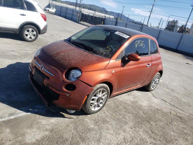 3C3CFFARXCT253978 - 2012 FIAT 500 POP ORANGE photo 1