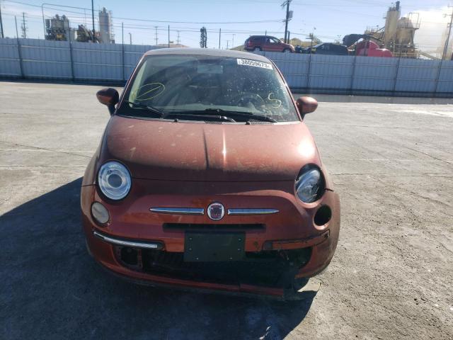 3C3CFFARXCT253978 - 2012 FIAT 500 POP ORANGE photo 5