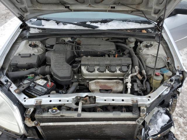 1HGES16662L004266 - 2002 HONDA CIVIC LX SILVER photo 11