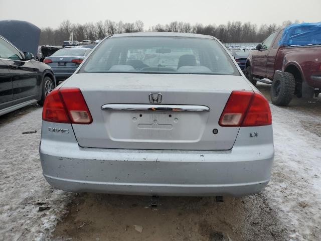 1HGES16662L004266 - 2002 HONDA CIVIC LX SILVER photo 6