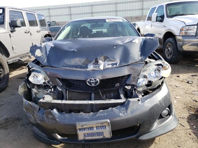 1NXBU40E69Z016723 - 2009 TOYOTA COROLLA BASE CHARCOAL photo 5