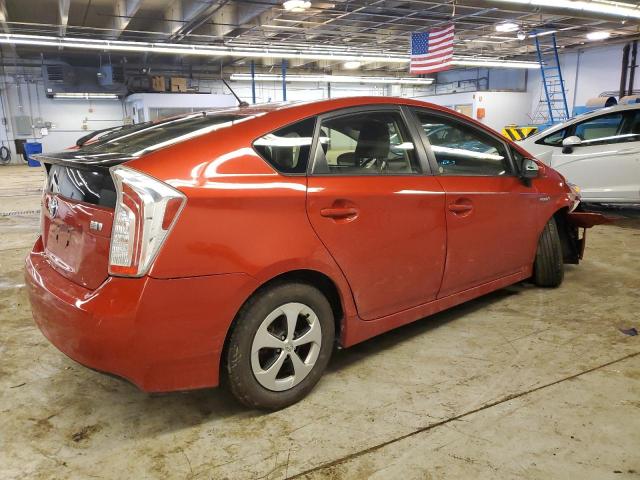 JTDKN3DU7F1996361 - 2015 TOYOTA PRIUS RED photo 3