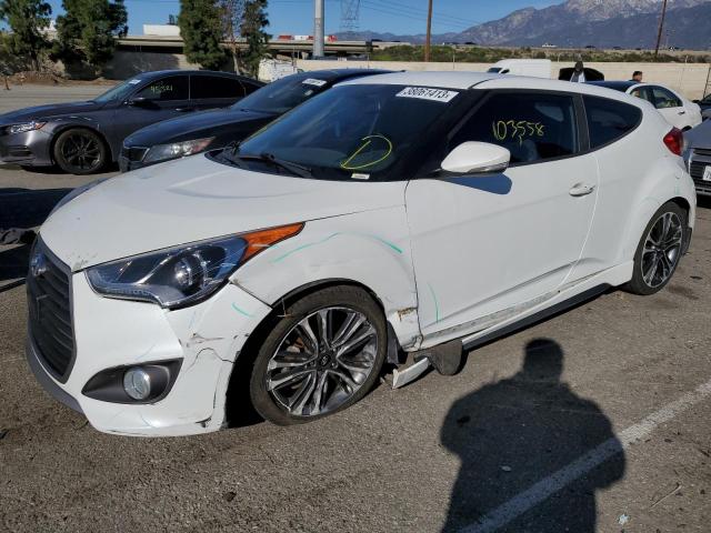 KMHTC6AE3GU288550 - 2016 HYUNDAI VELOSTER TURBO WHITE photo 1