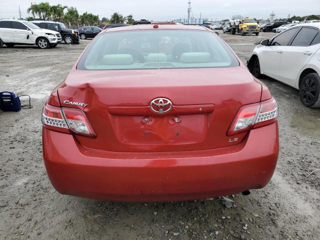 4T1BF3EK0BU165413 - 2011 TOYOTA CAMRY BASE RED photo 6