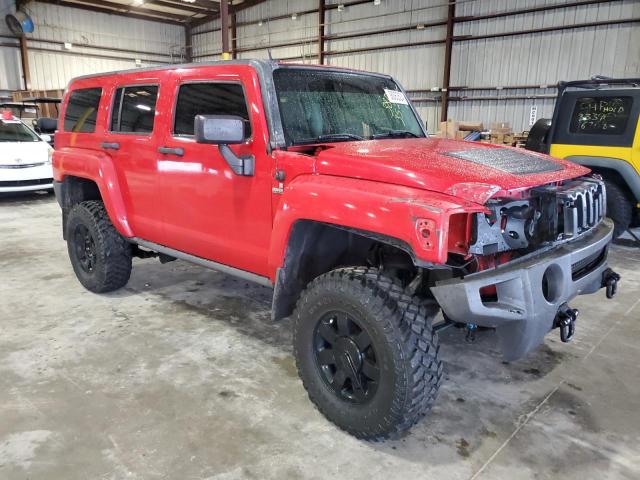 5GTDN13E678241341 - 2007 HUMMER H3 RED photo 4