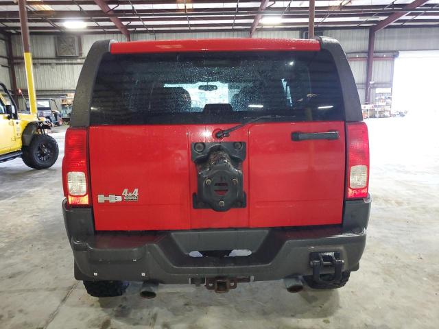 5GTDN13E678241341 - 2007 HUMMER H3 RED photo 6