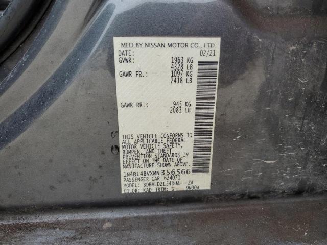 1N4BL4BVXMN356566 - 2021 NISSAN ALTIMA S GRAY photo 13