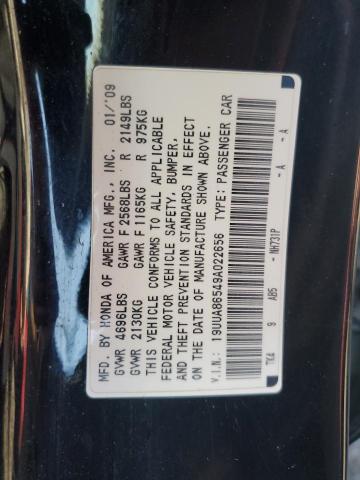 19UUA86549A022656 - 2009 ACURA TL BLACK photo 12