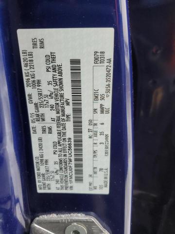 1FMCU0F79FUC56639 - 2015 FORD ESCAPE S BLUE photo 12