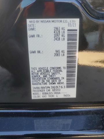 1N4BL4BV5PN369763 - 2023 NISSAN ALTIMA S BLACK photo 12