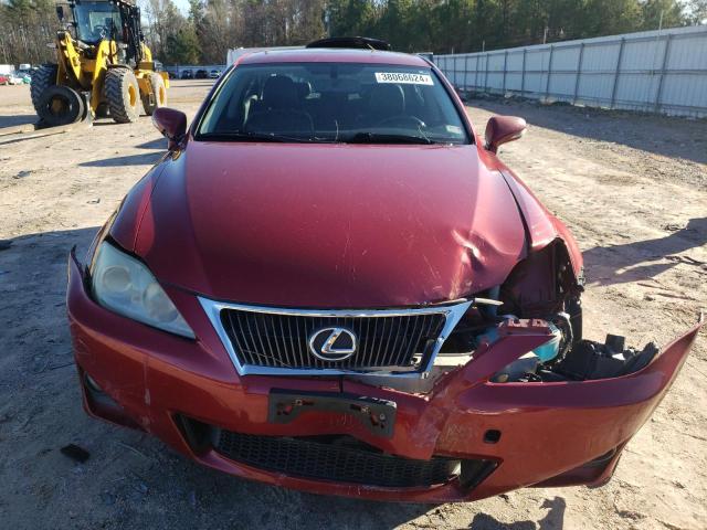 JTHCF5C26C5055838 - 2012 LEXUS IS 250 RED photo 5