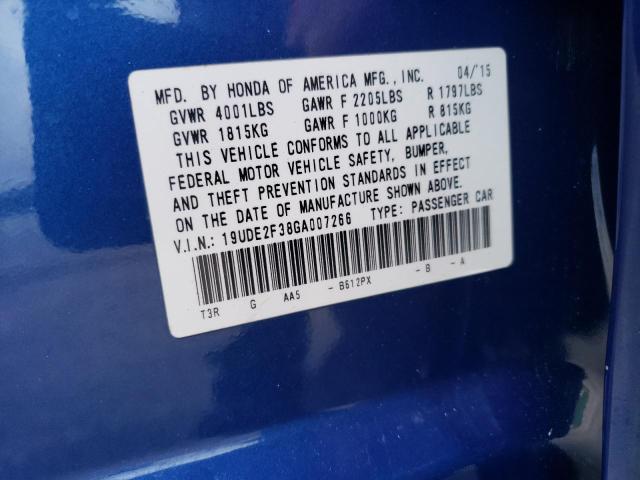 19UDE2F38GA007266 - 2016 ACURA ILX BASE WATCH PLUS BLUE photo 12