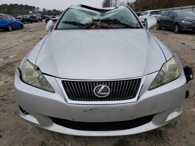 JTHCK262972008817 - 2007 LEXUS IS 250 SILVER photo 5