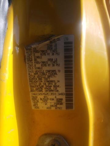 1N6ED26Y62C391348 - 2002 NISSAN FRONTIER KING CAB XE YELLOW photo 12