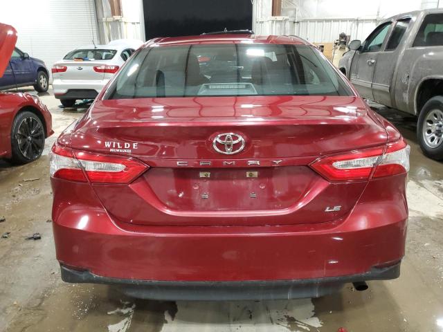 4T1B11HK1JU560133 - 2018 TOYOTA CAMRY L BURGUNDY photo 6