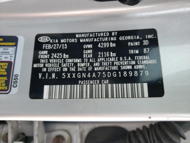 5XXGN4A75DG189879 - 2013 KIA OPTIMA EX SILVER photo 13