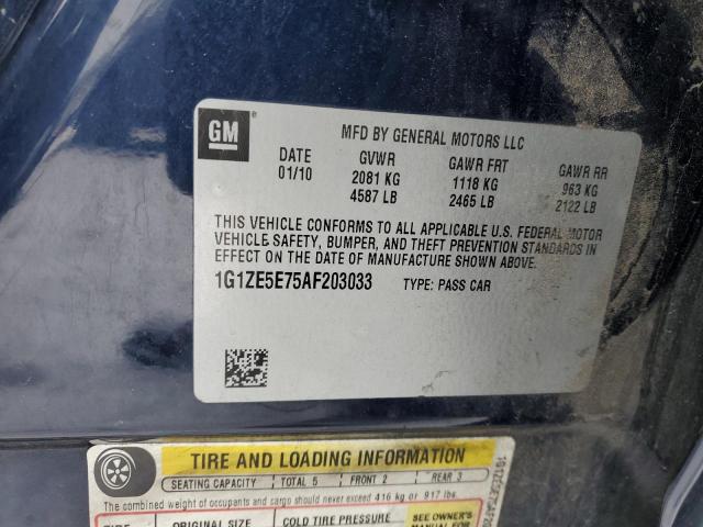 1G1ZE5E75AF203033 - 2010 CHEVROLET MALIBU LTZ BLUE photo 12