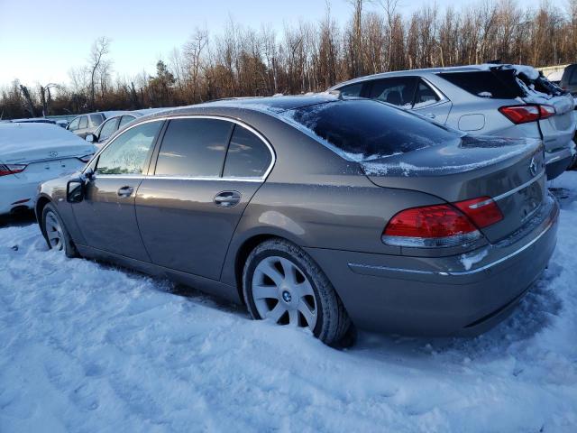 WBAHN83527DT66150 - 2007 BMW 750 BROWN photo 2