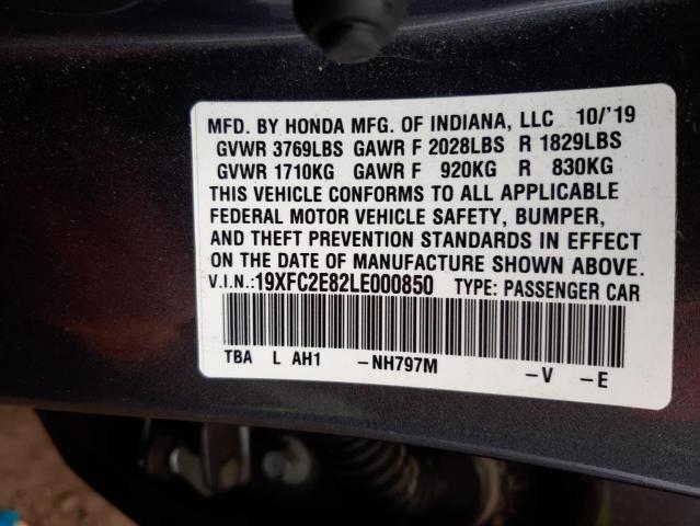 19XFC2E82LE000850 - 2020 HONDA CIVIC SPORT 灰色 照片 12