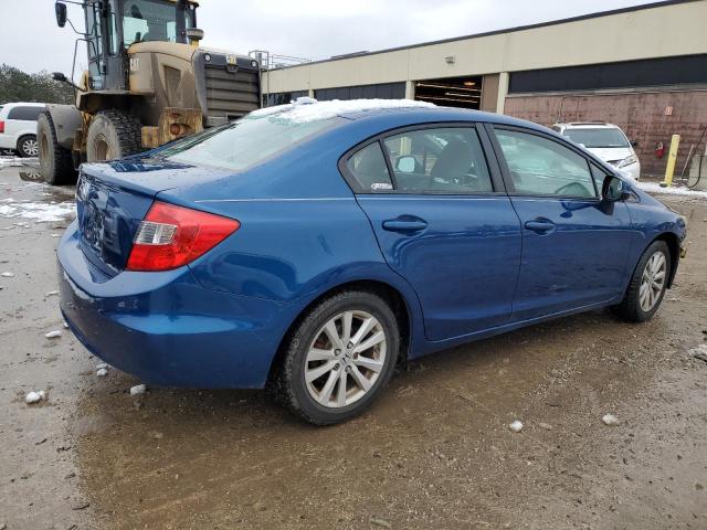 19XFB2F88CE029027 - 2012 HONDA CIVIC EX BLUE photo 3