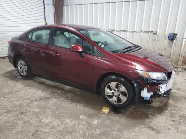 19XFB2F56DE288090 - 2013 HONDA CIVIC LX BURGUNDY photo 4