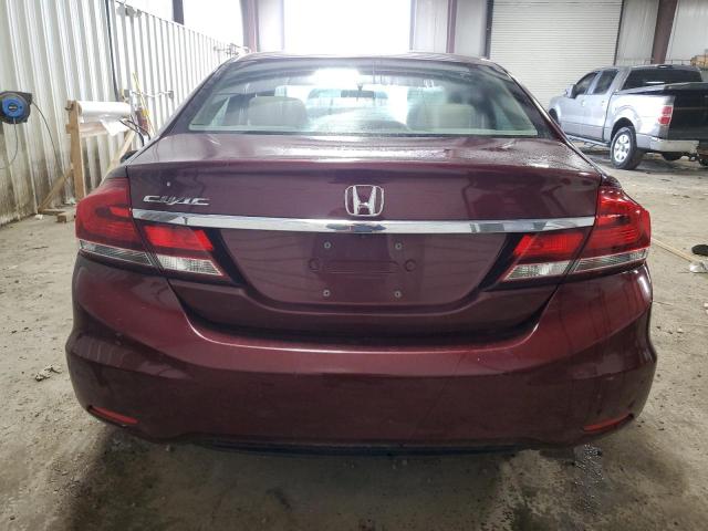 19XFB2F56DE288090 - 2013 HONDA CIVIC LX BURGUNDY photo 6