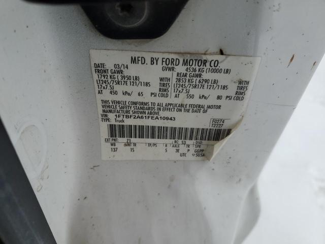 1FTBF2A61FEA10943 - 2015 FORD F250 SUPER DUTY WHITE photo 12