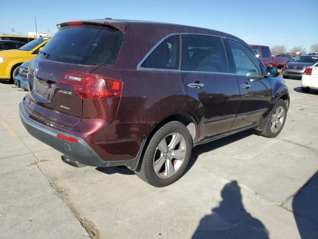 2HNYD2H20BH535735 - 2011 ACURA MDX BURGUNDY photo 3