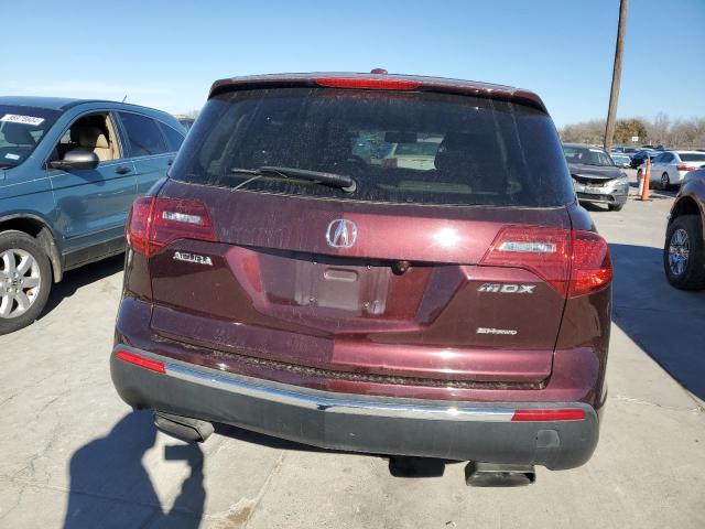 2HNYD2H20BH535735 - 2011 ACURA MDX BURGUNDY photo 6