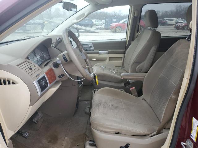 2A8HR54P08R721524 - 2008 CHRYSLER TOWN & COU TOURING MAROON photo 7