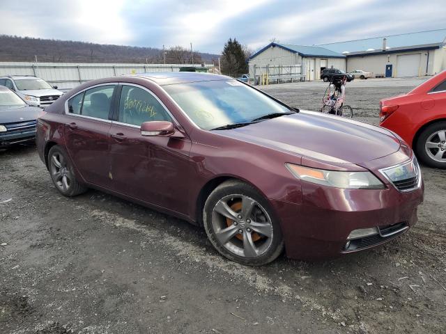 19UUA9F51EA000579 - 2014 ACURA TL TECH BURGUNDY photo 4