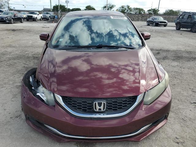 19XFB2F53EE031843 - 2014 HONDA CIVIC LX BURGUNDY photo 5