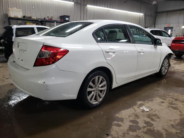 19XFB2F91CE076182 - 2012 HONDA CIVIC EXL WHITE photo 3