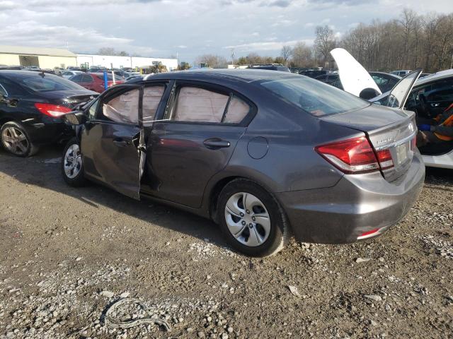 19XFB2F56FE092184 - 2015 HONDA CIVIC LX GRAY photo 2