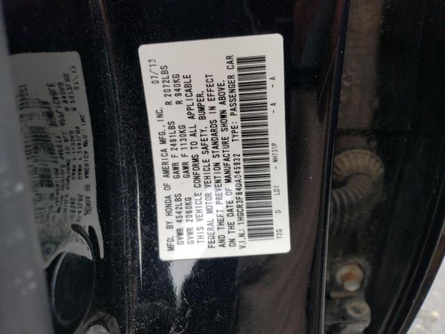 1HGCR3F84DA045932 - 2013 HONDA ACCORD EXL BLACK photo 12