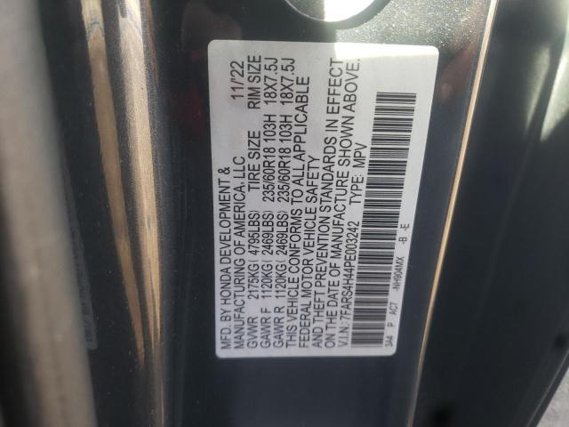 7FARS4H44PE003242 - 2023 HONDA CR-V EX GRAY photo 12