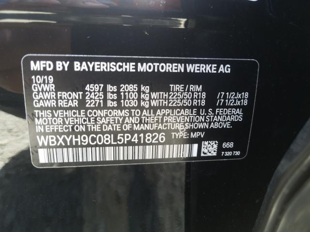 WBXYH9C08L5P41826 - 2020 BMW X2 SDRIVE28I  photo 10
