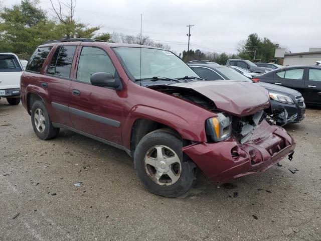 1GNDT13S152291154 - 2005 CHEVROLET TRAILBLAZE LS RED photo 4