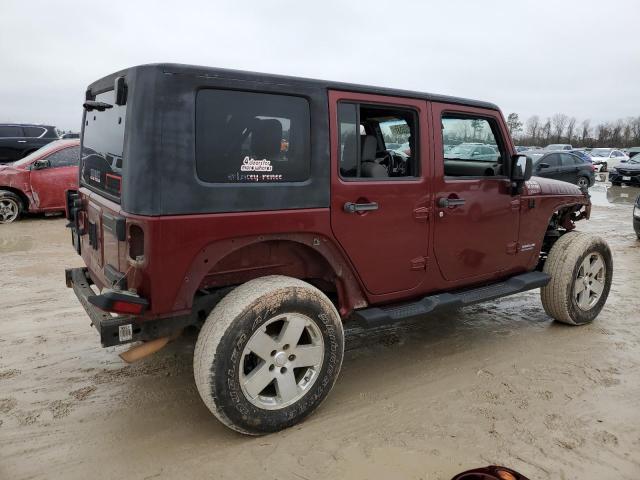 1J4GA59169L716153 - 2009 JEEP WRANGLER U SAHARA MAROON photo 3