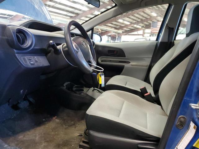 JTDKDTB36E1566588 - 2014 TOYOTA PRIUS C BLUE photo 7