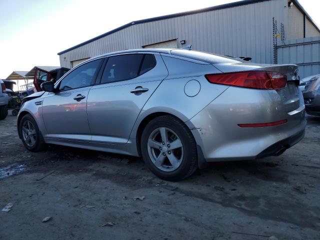 KNAGM4A73E5497445 - 2014 KIA OPTIMA LX SILVER photo 2