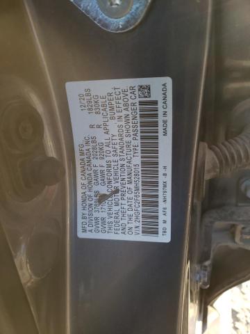 2HGFC2F65MH528015 - 2021 HONDA CIVIC LX GRAY photo 12