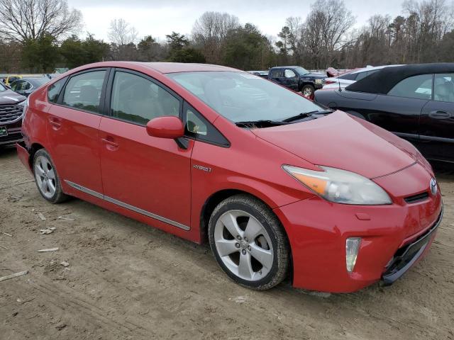 JTDKN3DU6D1694301 - 2013 TOYOTA PRIUS RED photo 4