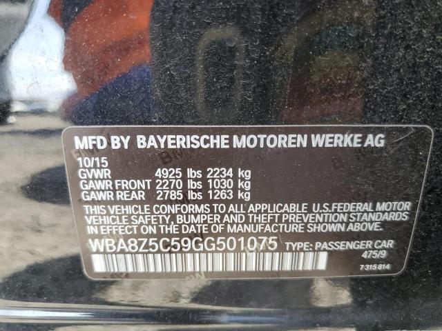 WBA8Z5C59GG501075 - 2016 BMW 328 XIGT SULEV BLACK photo 12